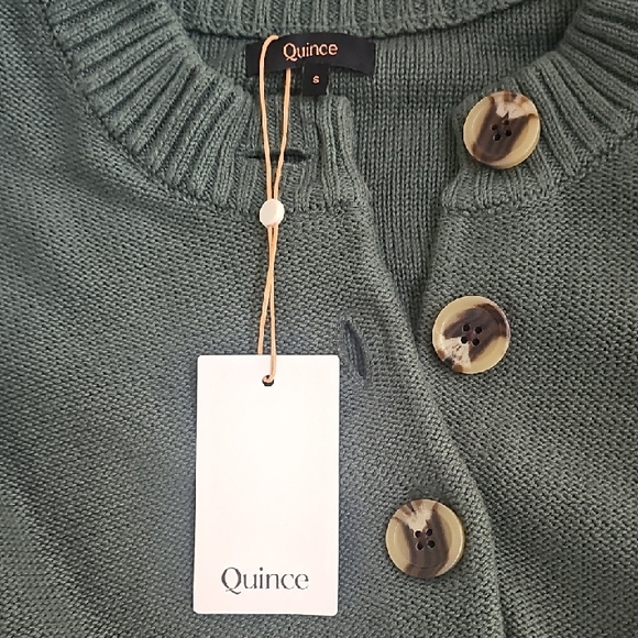Quince Teal Button-Up Cardigan - Picture 3 of 8
